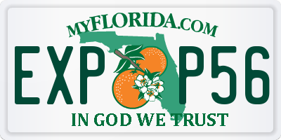 FL license plate EXPP56