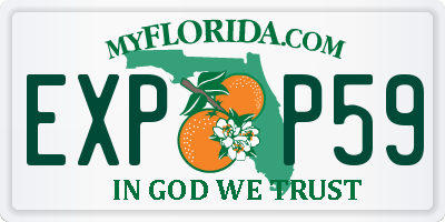 FL license plate EXPP59
