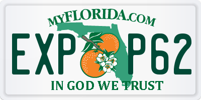 FL license plate EXPP62