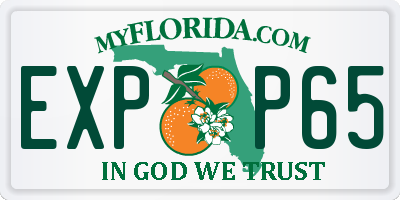 FL license plate EXPP65