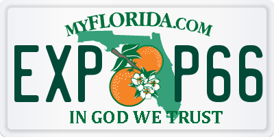 FL license plate EXPP66