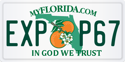 FL license plate EXPP67