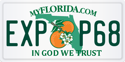 FL license plate EXPP68