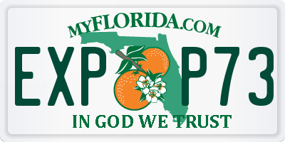 FL license plate EXPP73