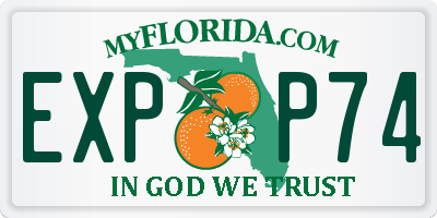 FL license plate EXPP74
