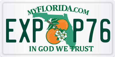 FL license plate EXPP76