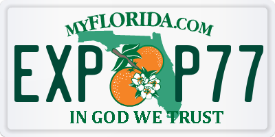 FL license plate EXPP77
