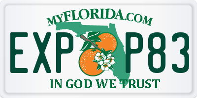 FL license plate EXPP83