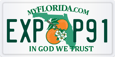 FL license plate EXPP91