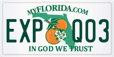 FL license plate EXPQ03