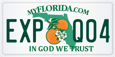FL license plate EXPQ04