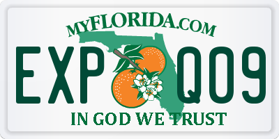 FL license plate EXPQ09