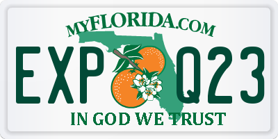 FL license plate EXPQ23