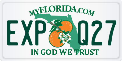 FL license plate EXPQ27