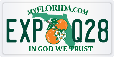 FL license plate EXPQ28