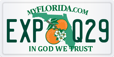 FL license plate EXPQ29