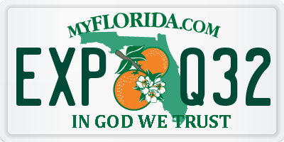 FL license plate EXPQ32