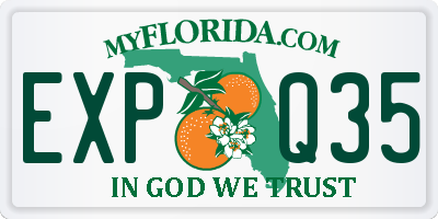 FL license plate EXPQ35