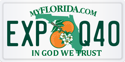 FL license plate EXPQ40