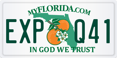 FL license plate EXPQ41