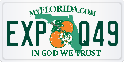 FL license plate EXPQ49