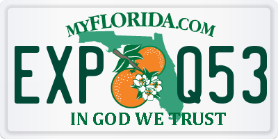 FL license plate EXPQ53