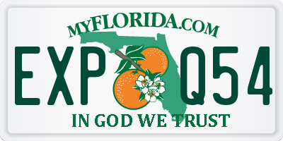 FL license plate EXPQ54