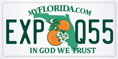 FL license plate EXPQ55