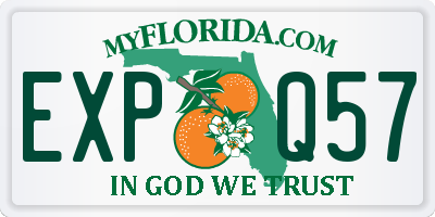 FL license plate EXPQ57