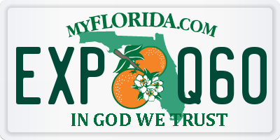 FL license plate EXPQ60