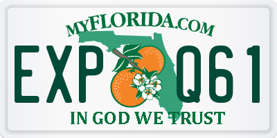 FL license plate EXPQ61