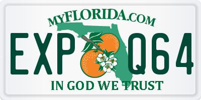 FL license plate EXPQ64