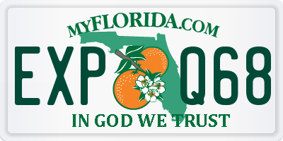 FL license plate EXPQ68