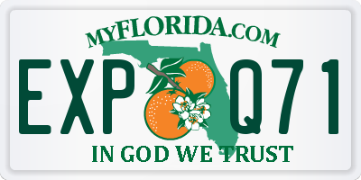 FL license plate EXPQ71