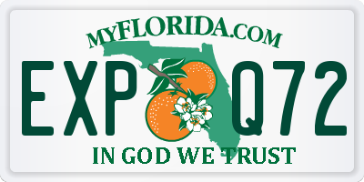 FL license plate EXPQ72