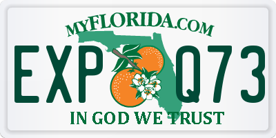 FL license plate EXPQ73