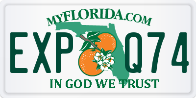 FL license plate EXPQ74