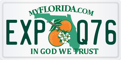 FL license plate EXPQ76