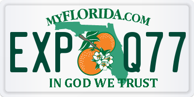 FL license plate EXPQ77