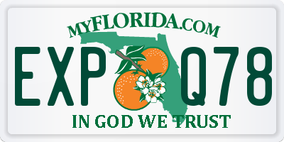 FL license plate EXPQ78