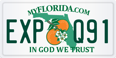 FL license plate EXPQ91