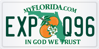 FL license plate EXPQ96