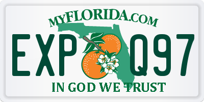 FL license plate EXPQ97