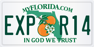 FL license plate EXPR14