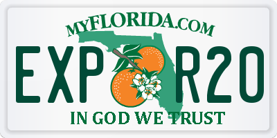 FL license plate EXPR20