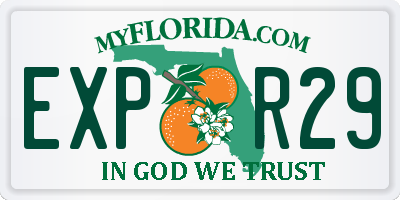 FL license plate EXPR29