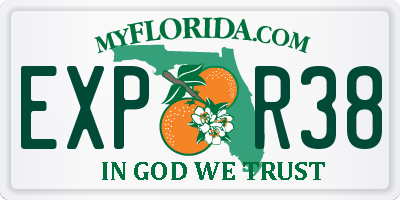 FL license plate EXPR38