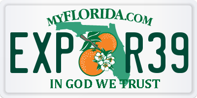 FL license plate EXPR39