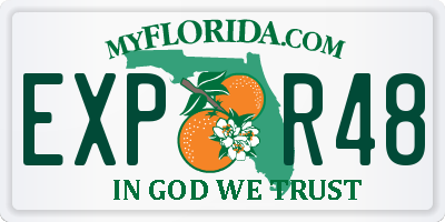 FL license plate EXPR48