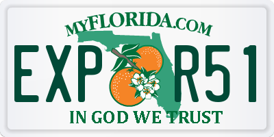 FL license plate EXPR51